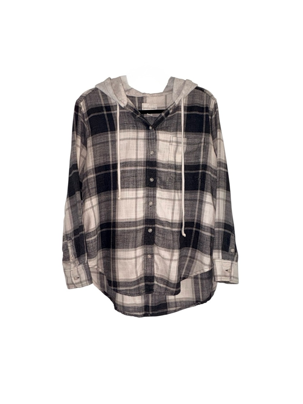 American Eagle Cozy Cabin Hoodie- Black & White